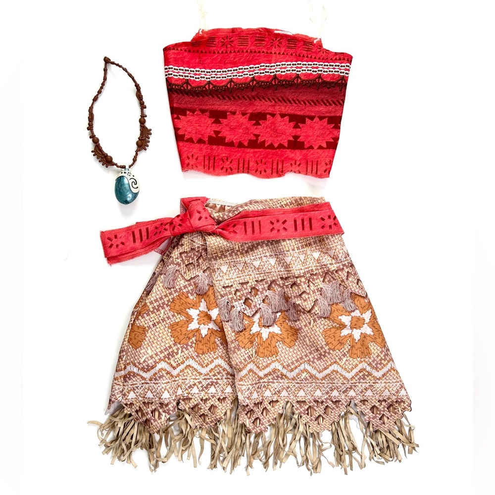 Disney Moana Girls costume 4-6X, 3 pcs